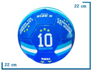 PELOTA DE CUERO N§5 AZUL BANDERA SELECCION ARGENTINA