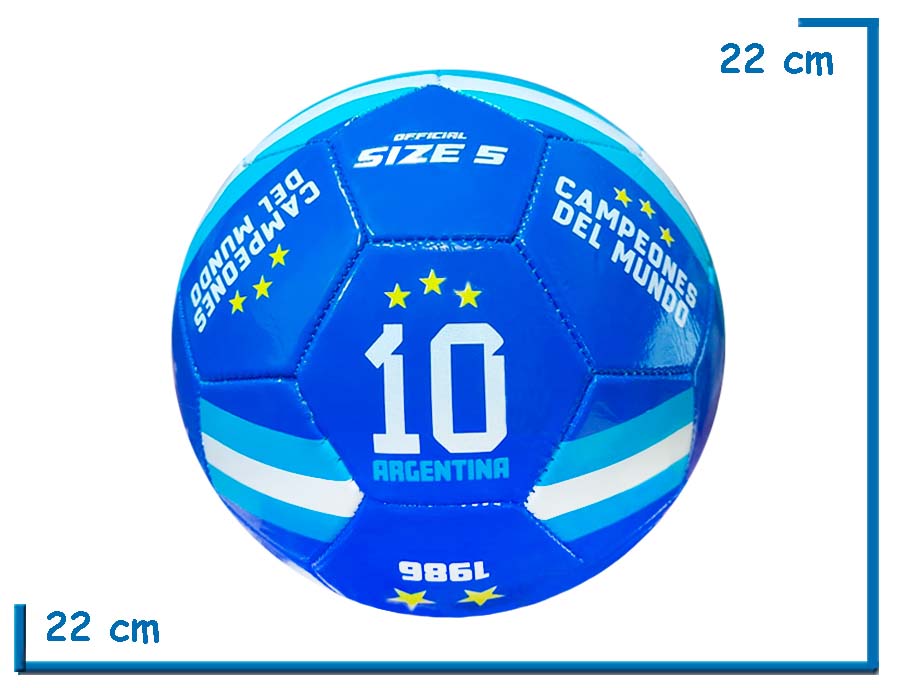 PELOTA DE CUERO N§5 AZUL BANDERA SELECCION ARGENTINA
