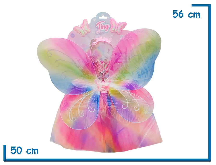TINY MAGIC SET HADA ALAS ARABESCOS VESTIDO VARITA Y VINCHA