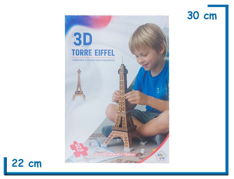 KIDS CLUB PUZZLE 3D TORRE EIFFEL 35 PZS