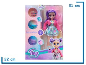 TINY RAINBOW MU¥ECA VESTIDO PLATEADO 26CM CON ACCESORIOS