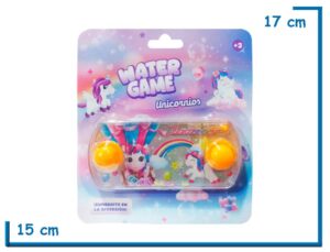 WATER GAME UNICORNIOS NARANJA JUEGO DE AGUA AROS LOCOS EN BLISTER