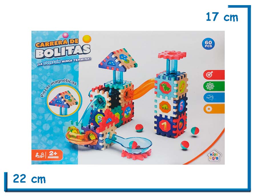 KIDS CLUB CARRERA DE BOLITAS 60 PZS
