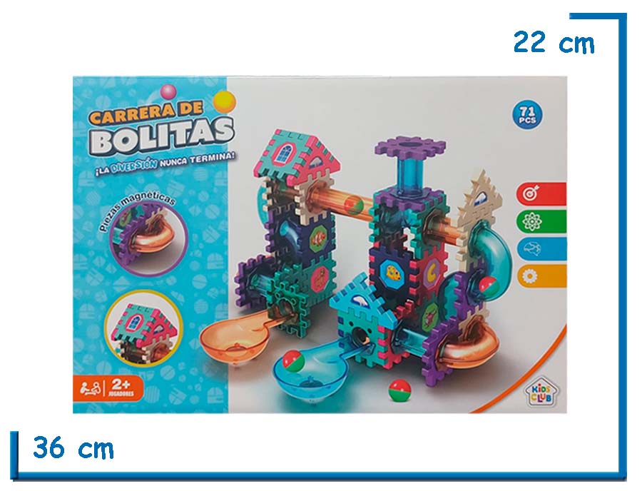 KIDS CLUB CARRERA DE BOLITAS 71 PZS