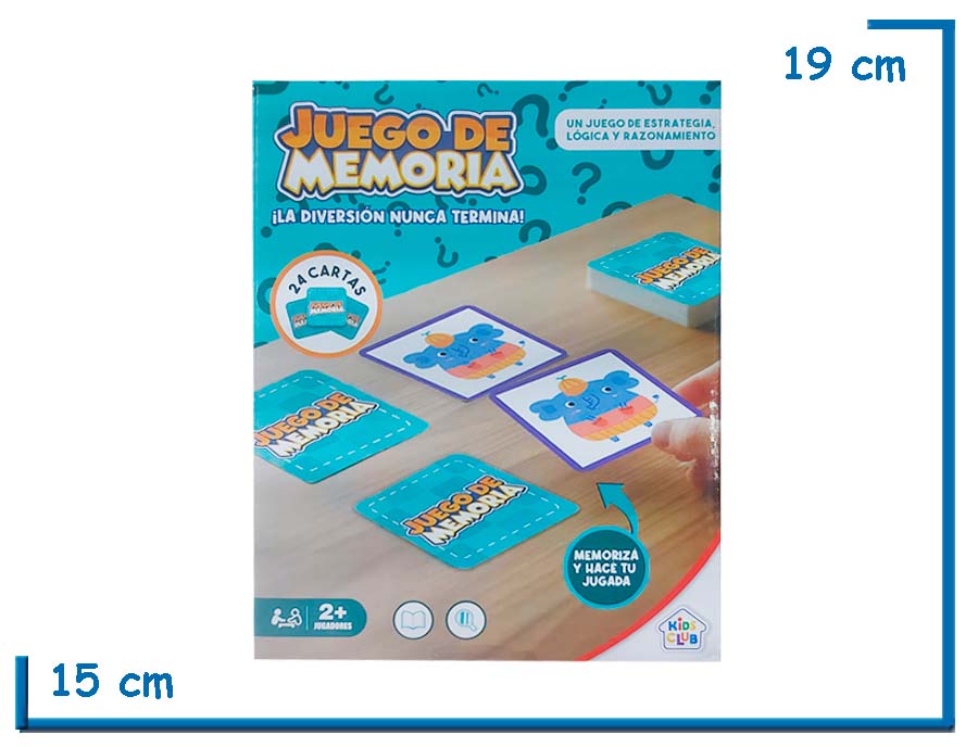 KIDS CLUB JUEGO DE MEMORIA 24 CARTAS