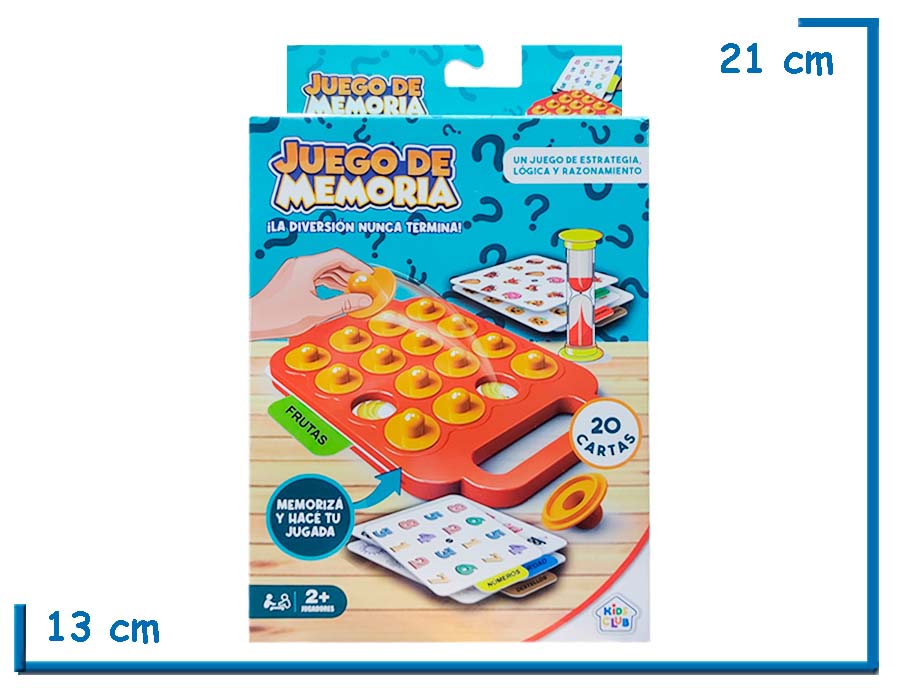 KIDS CLUB JUEGO DE MEMORIA CON 20 CARTAS