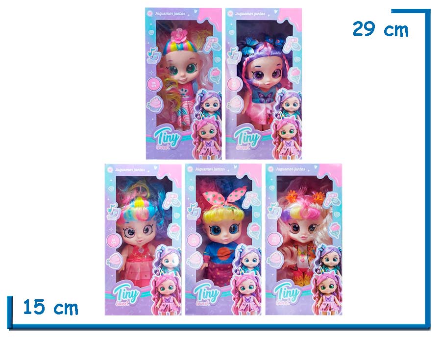 TINY SWEET MU¥ECA 25CM CON SONIDO 5 MODELOS SURTIDA