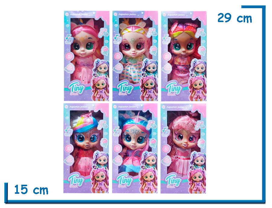 TINY SWEET MU¥ECA 25CM CON SONIDO 6 MODELOS SURTIDA