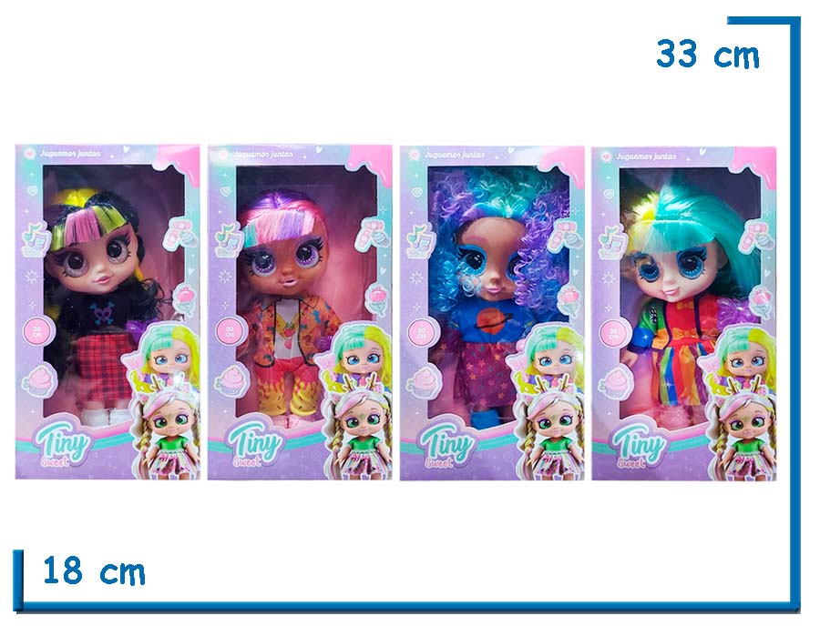 TINY SWEET MU¥ECA 30CM CON SONIDO 4 MODELOS SURTIDA