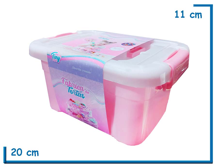 TINY ART FABRICA DE TORTAS CON ACCESORIOS EN CAJA PLASTICA
