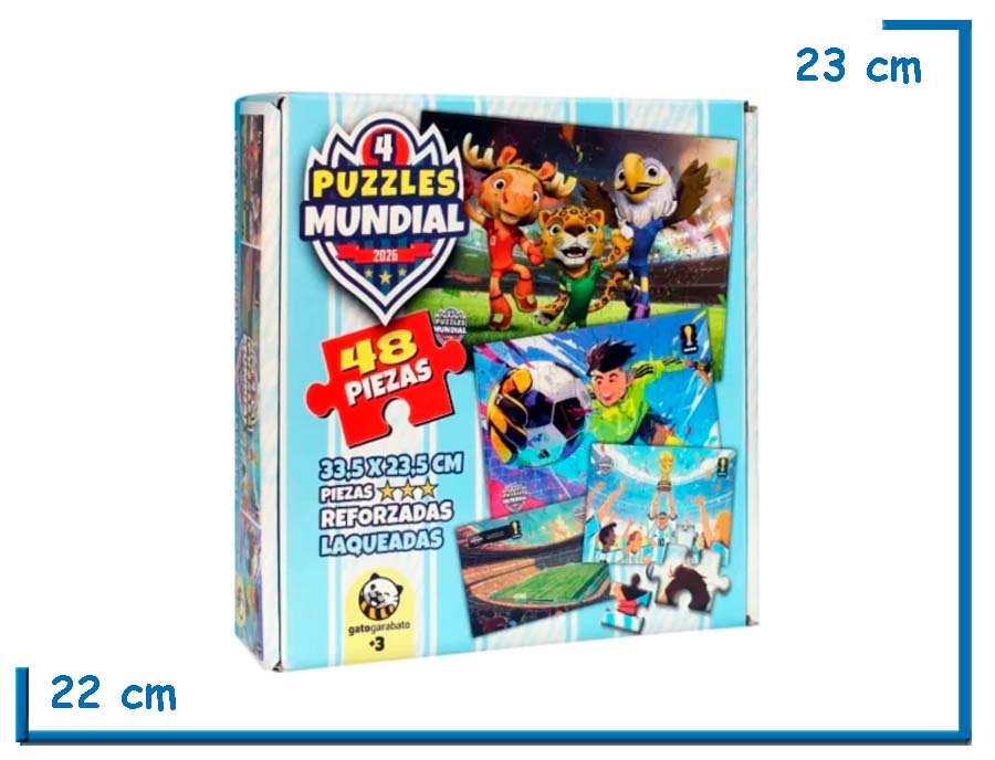 4 PUZZLES MUNDIAL 48PZS