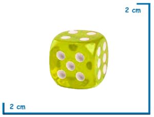 DADO 19MM ACRILICO AMARILLO