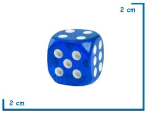 DADO 19MM ACRILICO AZUL