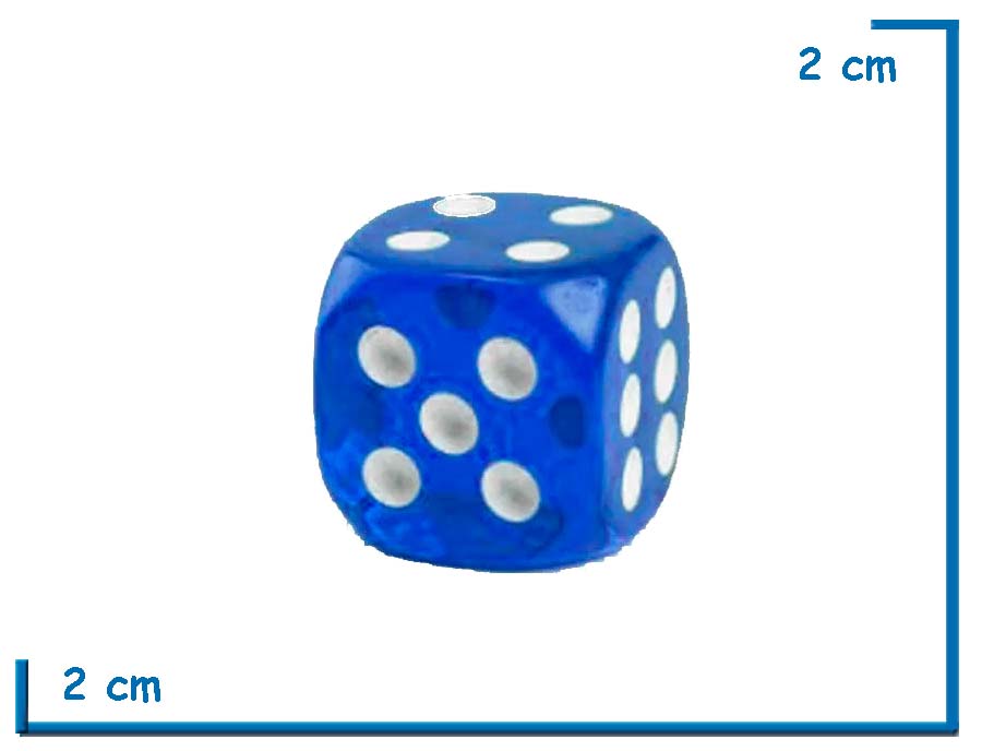 DADO 19MM ACRILICO AZUL