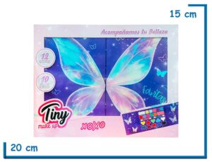 TINY MAKE UP MARIPOSA 12 SOMBRAS 10 BRILLOS LABIALES