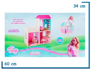 TINY MI CASITA DE MUÑECAS CON ACCESORIOS Y MUÑECA 80CM