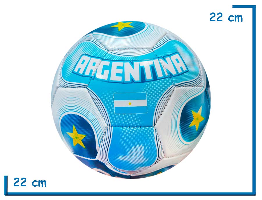 PELOTA DE CUERO N§5 TRIANGULO CELESTE SELECCION ARGENTINA