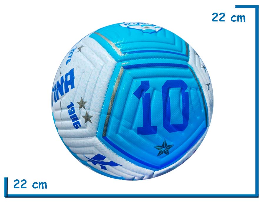 PELOTA DE CUERO N§5 REFORZADA CELESTE Y BLANCA SELECCION ARGENTINA