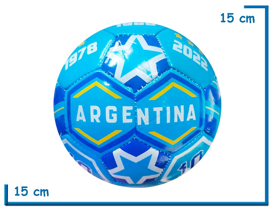 PELOTA DE CUERO N§2 ESTRELLAS CELESTE SELECCION ARGENTINA