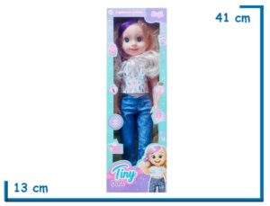 TINY DOLL RUFI MUÑECA REMERA FLOREADA 42 CM