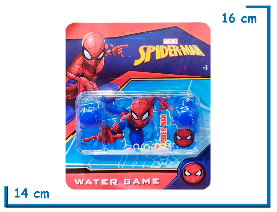 SPIDER-MAN BOTONES AZULES JUEGO DE AGUA AROS LOCOS EN BLISTER