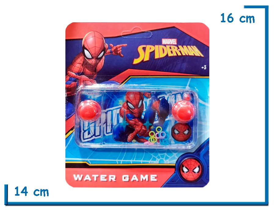 SPIDER-MAN BOTONES ROJOS JUEGO DE AGUA AROS LOCOS EN BLISTER