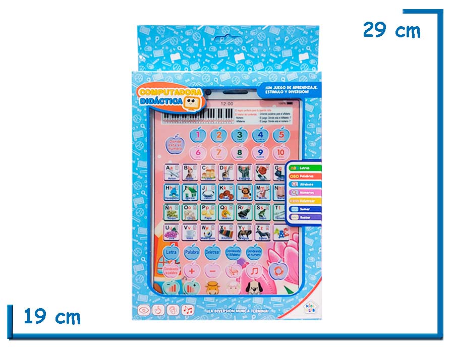 KIDS CLUB TABLET CELESTE COMPUTADORA DIDACTICA