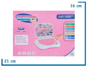 KIDS CLUB COMPUTADORA DIDACTICA ROSA SIN PANTALLA