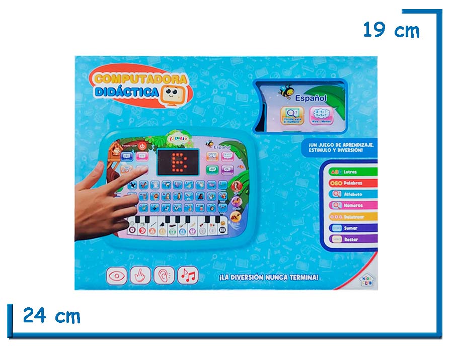 KIDS CLUB COMPUTADORA DIDACTICA CELESTE CON PIANITO