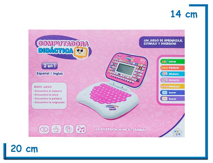 KIDS CLUB COMPUTADORA DIDACTICA ROSA