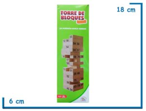 KIDS CLUB TORRE DE BLOQUES DE MADERA NUMERADOS CON DADOS CHICA