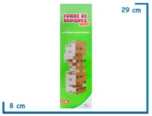KIDS CLUB TORRE DE BLOQUES DE MADERA NUMERADOS CON DADOS GRANDE