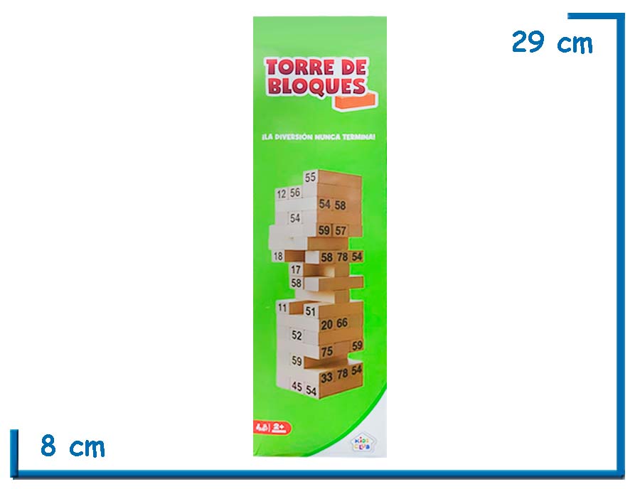 KIDS CLUB TORRE DE BLOQUES DE MADERA NUMERADOS CON DADOS GRANDE
