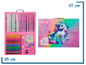 TINY SET DE ARTE UNICORNIO XL MALETIN 128PZS