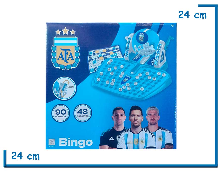 SELECCION ARGENTINA BINGO BOLILLERO CELESTE