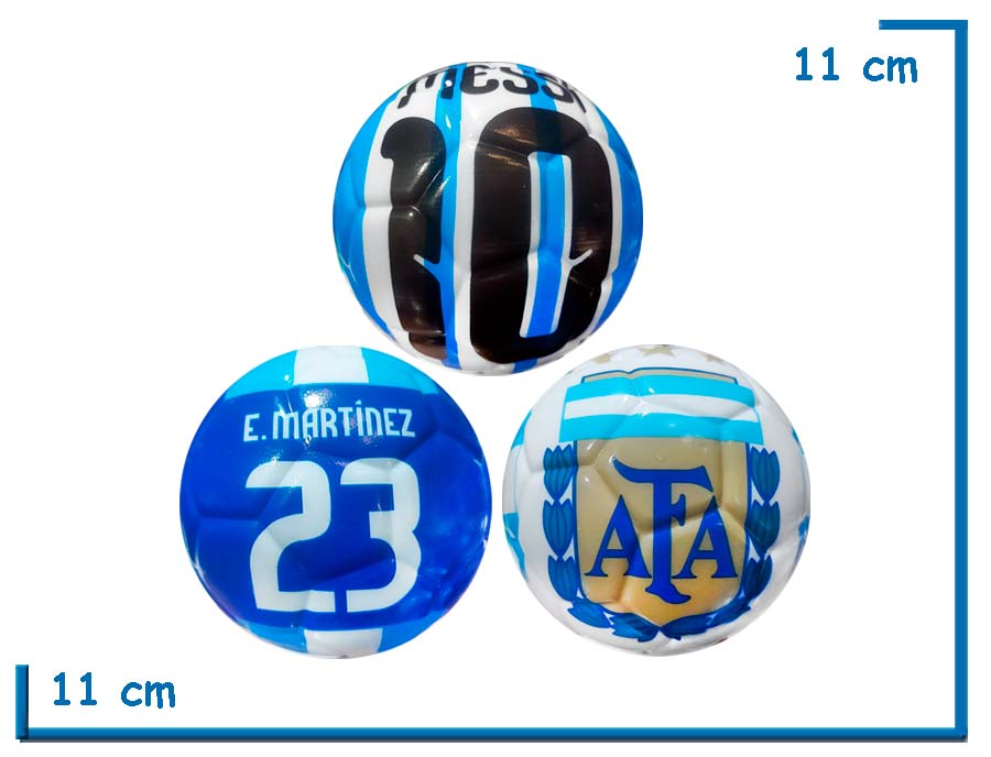 SELECCION ARGENTINA PELOTA SOFT 11 CM 3 MODELOS SURTIDA