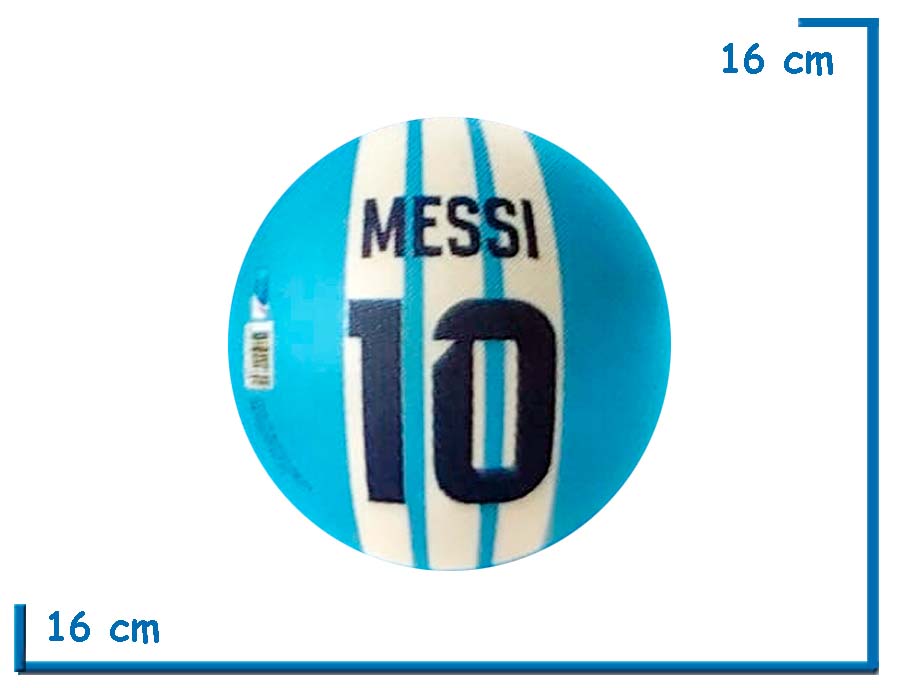 PELOTA PVC Nø4 CELESTE Y BLANCA 10 MESSI SELECCION ARGENTINA