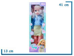 TINY DOLL ALMA MUÑECA REMERA CELESTE 42 CM