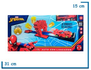 SPIDER-MAN AUTO CON LANZADOR Y 3 BARRILES