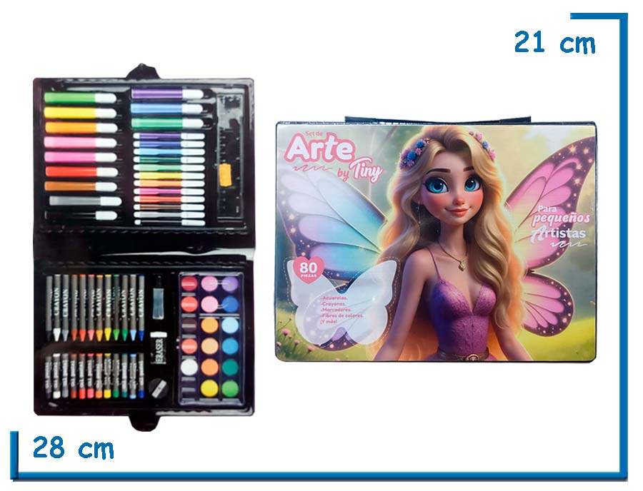 TINY SET DE ARTE HADA ESTUCHE 80PZS