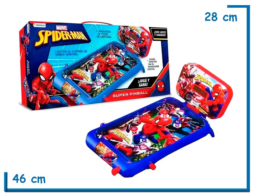 SPIDERMAN PINBALL CON LUZ Y SONIDO