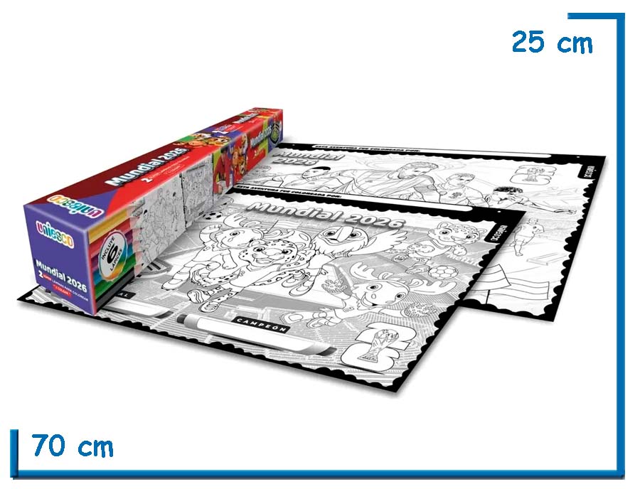 MUNDIAL 2026 2 SUPER LAMINAS PARA COLOREAR