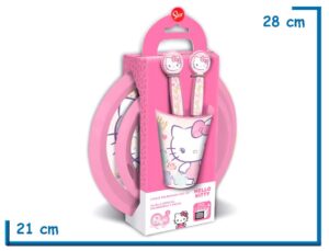 HELLO KITTY SET DE VAJILLA 5 PIEZAS