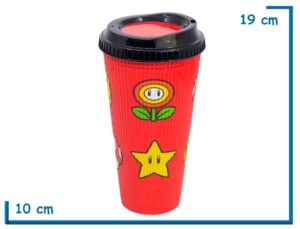 SUPER MARIO VASO CAFE 790 ML GROOVED PP