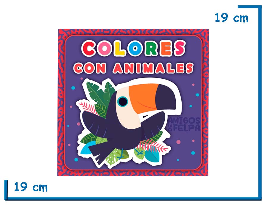 L.COLORES CON ANIMALES COL.AMIGOS DE FELPA CON TEXTURA