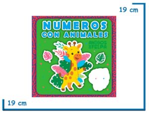 L.NUMEROS CON ANIMALES COL.AMIGOS DE FELPA CON TEXTURA