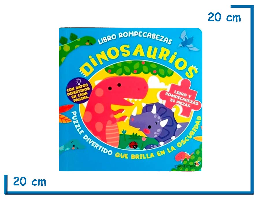 L.DINOSAURIOS COL.LIBRO ROMPECABEZAS 24PZS