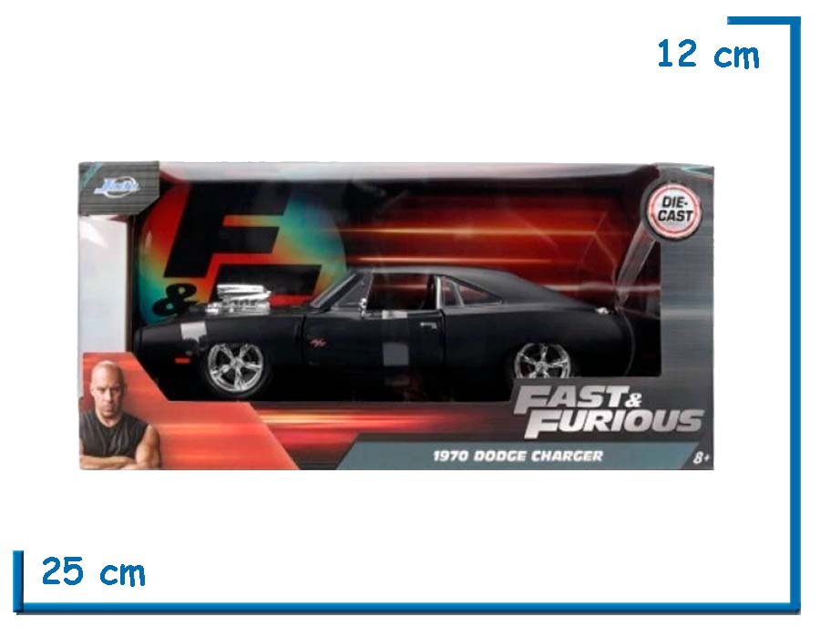 JADA 1970 DODGE CHARGER DIE CAST FAST & FURIOUS 1.24