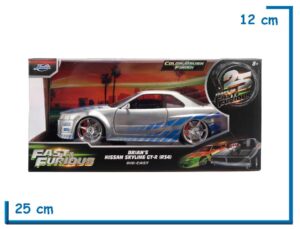 JADA BRIANS NISSAN SKYLINE GT-R DIE CAST 25 YEARS OF FAST & FURIOUS 1.24