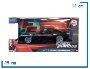 JADA LETTYS PLYMOUTH BARRACUDA DIE CAST FAST & FURIOUS 1.24